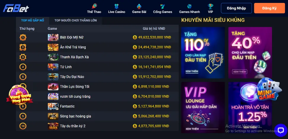 Chương trình hoàn trả cao cấp to888